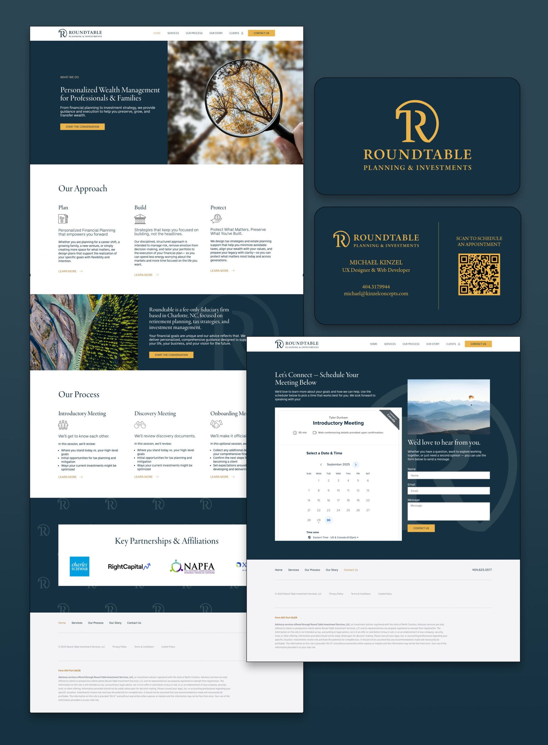 Roundtable website and business cards