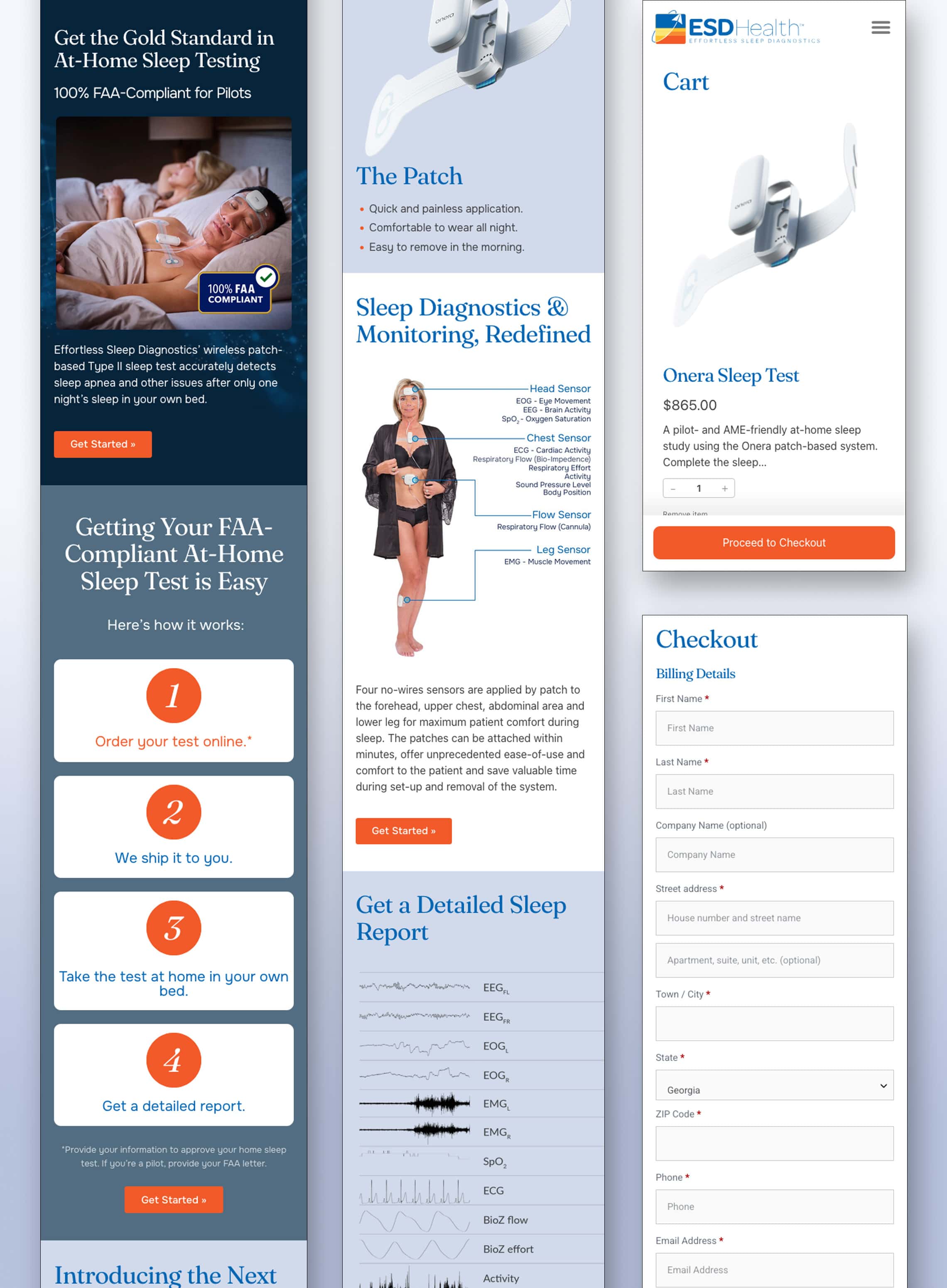 EffortlessSleep Diagnostics Web Site Screen Shots