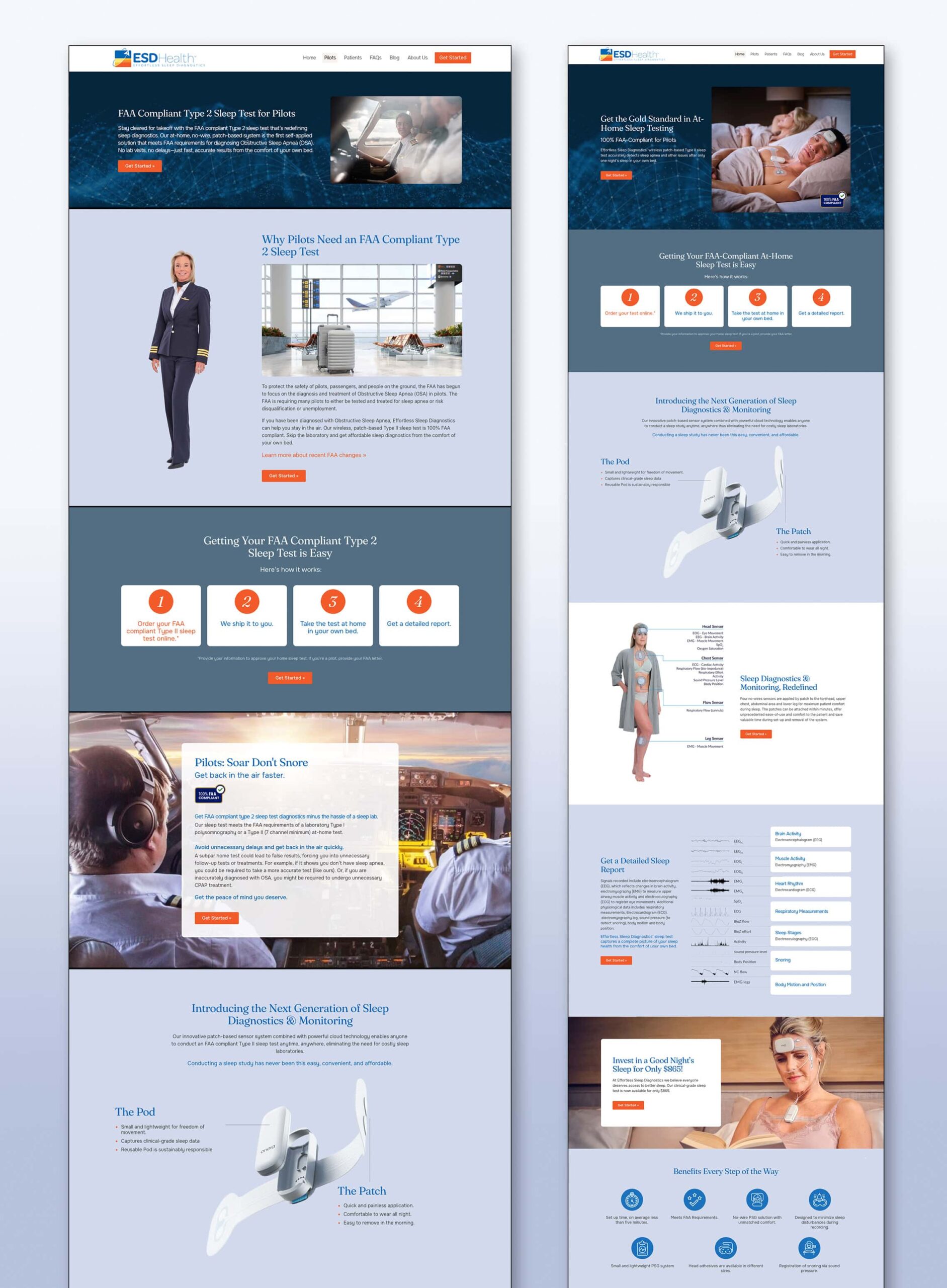 EffortlessSleep Diagnostics Web Site Screen Shots